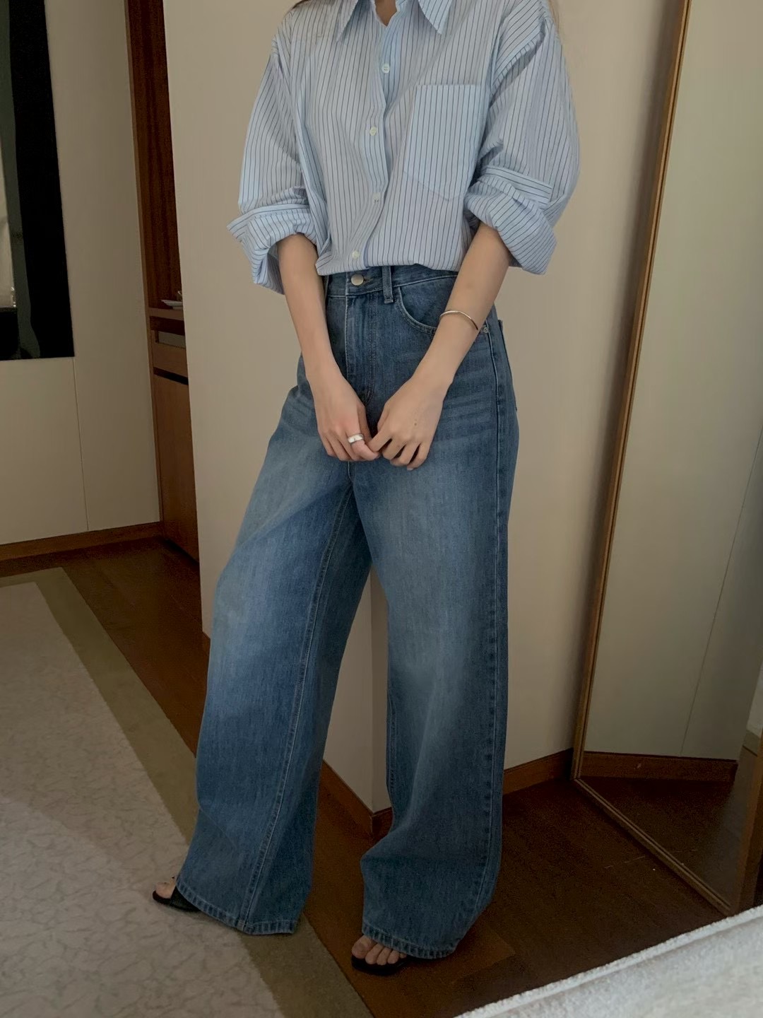 AN STAND東大門實拍女士新款人氣真品職業推薦休閑牛仔褲AN STAND-2件起牛仔褲