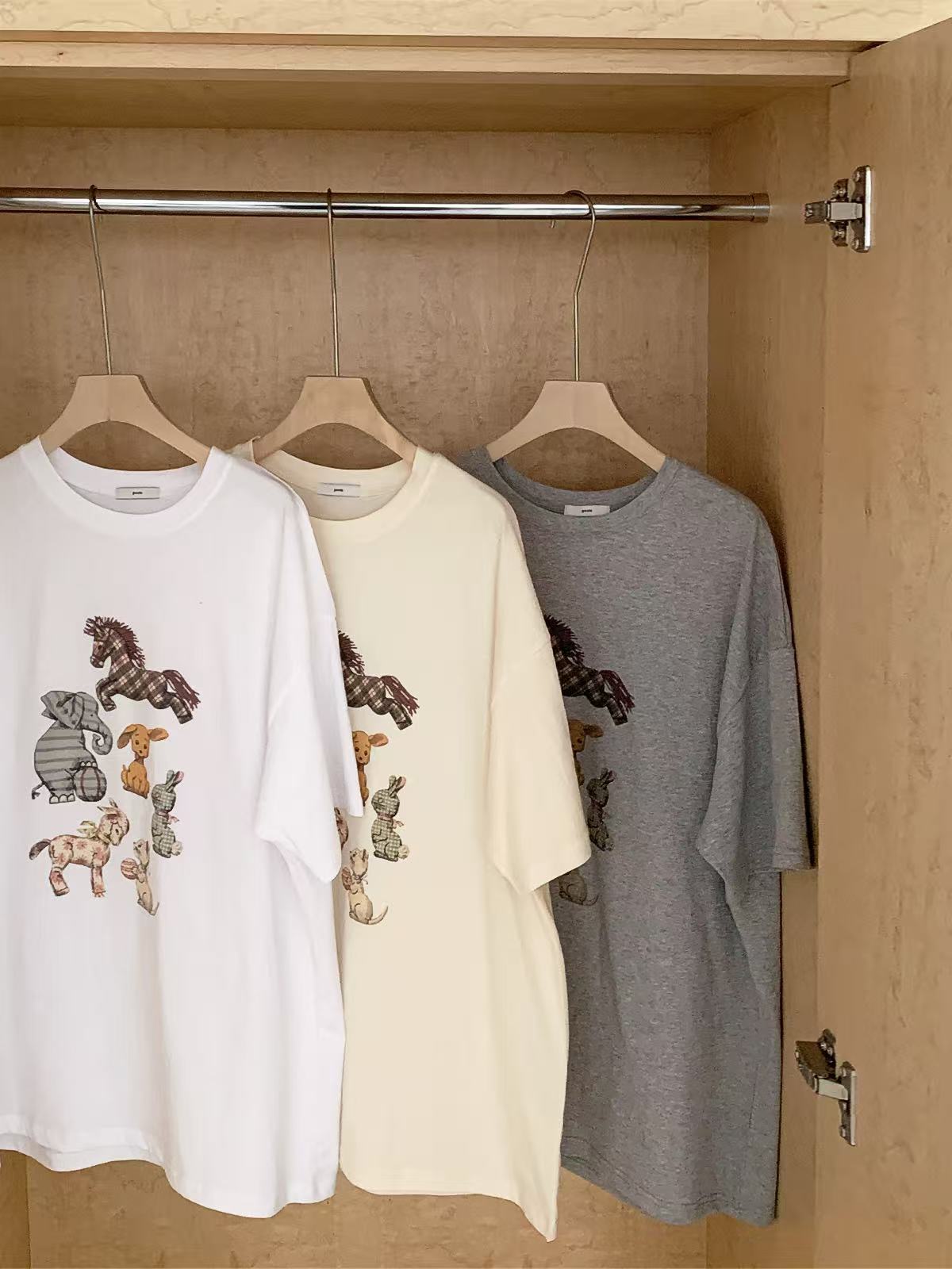 PEETS東大門直郵女裝新品26春夏人氣推薦時尚職業熱賣T恤PEETST恤圖色1左一色