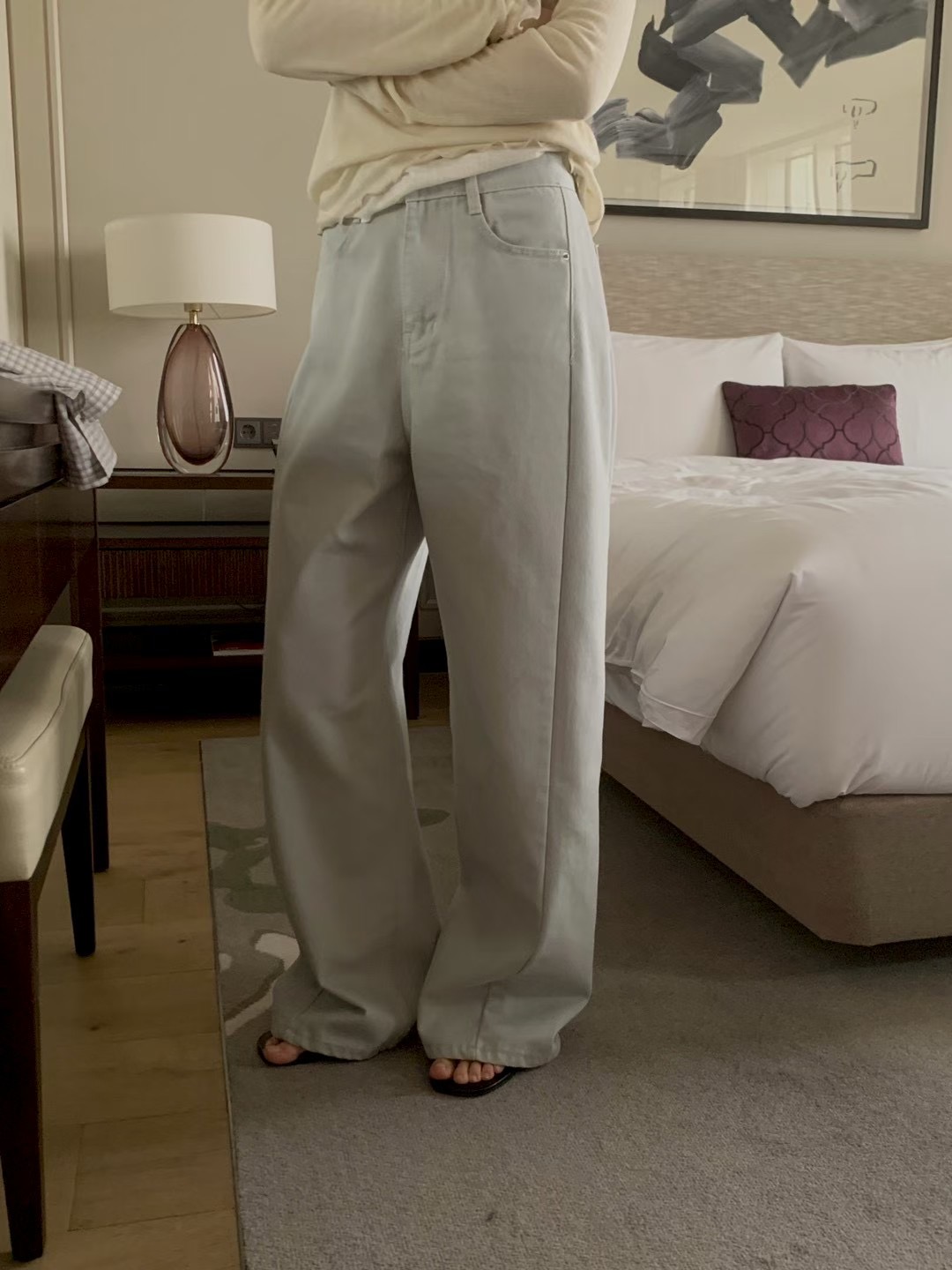 AN STAND東大門實拍女裝新款時尚人氣熱賣職業推薦牛仔褲AN STAND-2件起牛仔褲圖色1