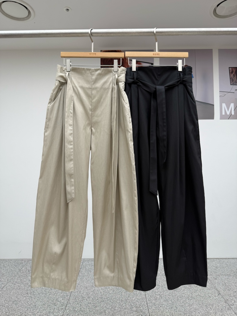 MADE-P東大門直郵女裝新款真品休閑推薦26春夏休閑褲含腰帶MADE-P休閑褲