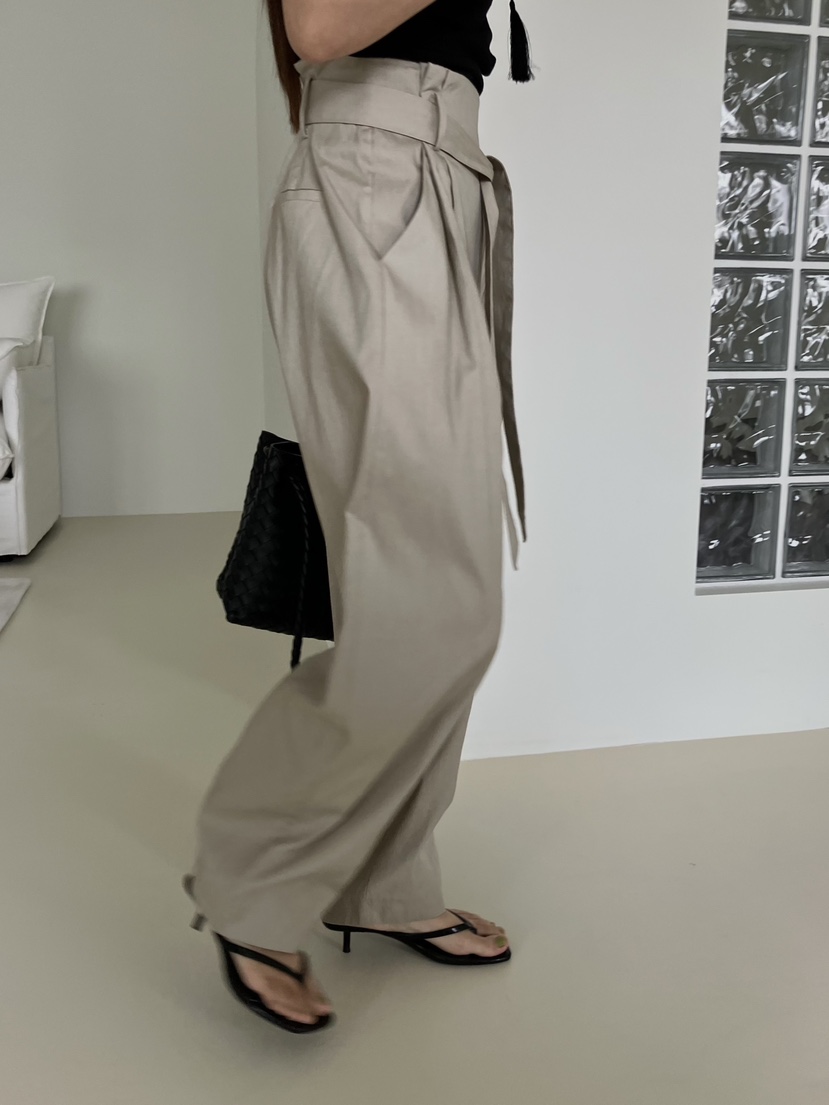 MADE-P東大門直郵女裝新款真品休閑推薦26春夏休閑褲含腰帶MADE-P休閑褲