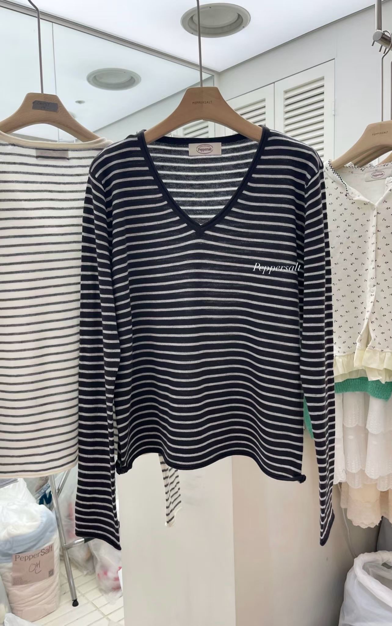 PEPPER 페페東大門實拍女裝新品休閑職業時尚人氣長袖T恤PEPPER-SEOUL長袖T恤圖色3