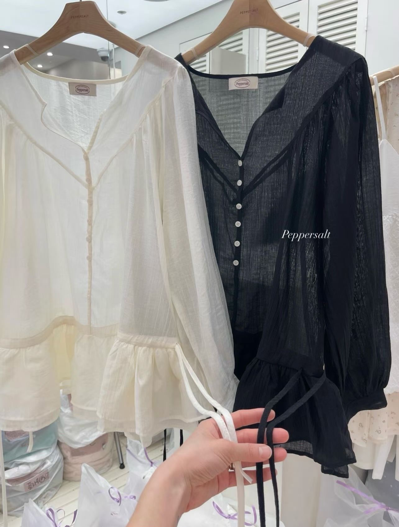 PEPPER 페페東大門代購女裝新品休閑熱賣26春夏襯衫蕾絲衫PEPPER-SEOUL襯衫/蕾絲衫