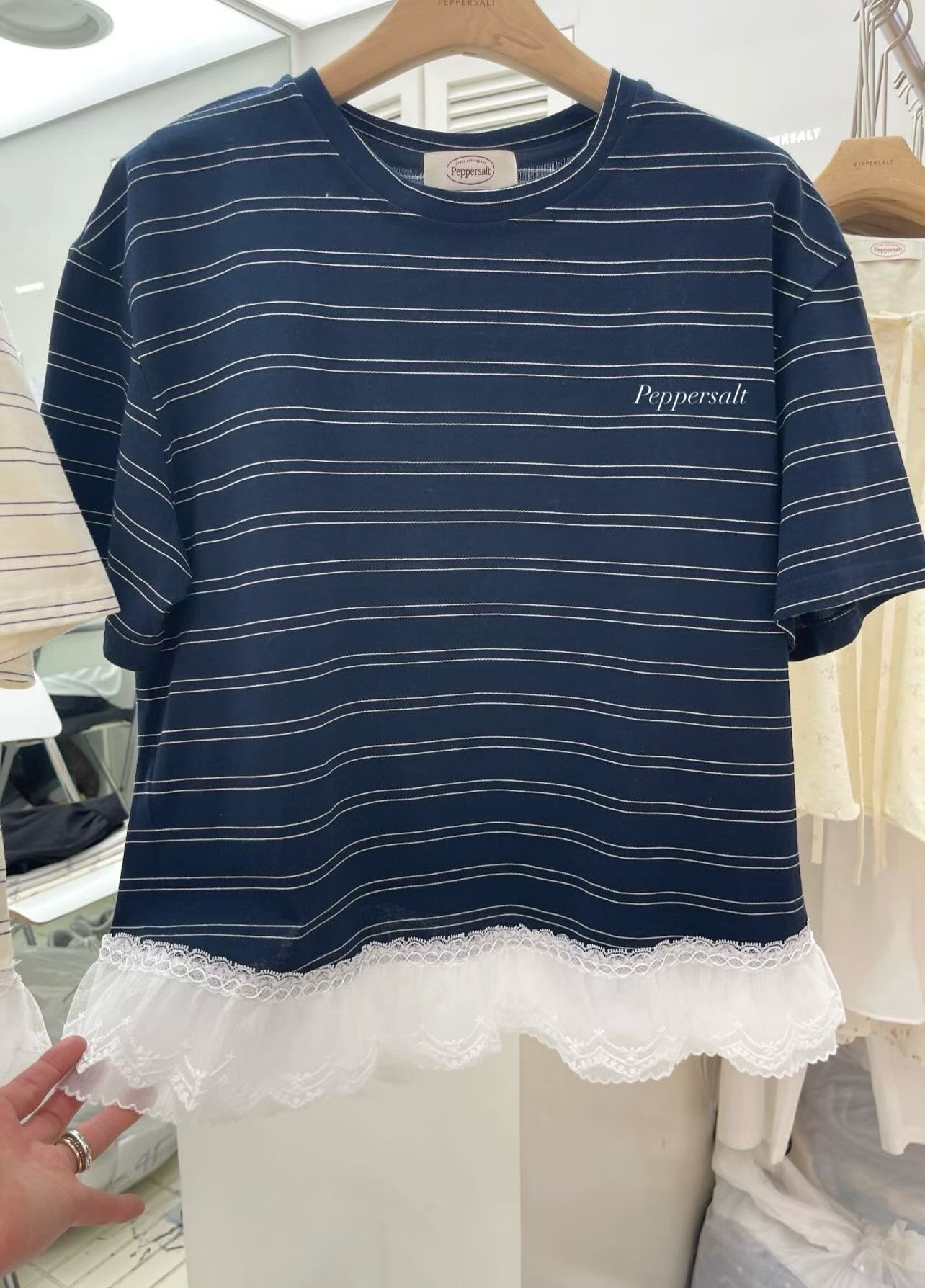PEPPER 페페東大門代購女士新款人氣時尚真品職業T恤條紋PEPPER-SEOULT恤圖色2