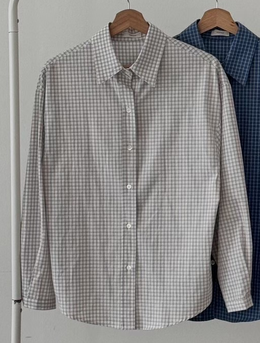 AN STAND韓國直郵女裝新品職業26春夏真品襯衫蕾絲衫格子AN STAND-2件起襯衫/蕾絲衫圖色1