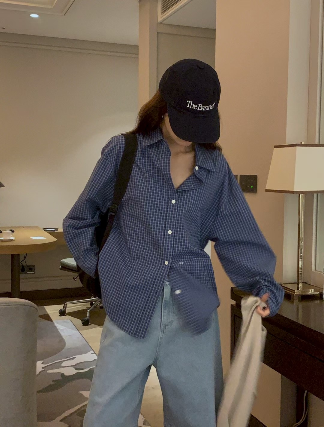 AN STAND韓國直郵女裝新品職業26春夏真品襯衫蕾絲衫格子AN STAND-2件起襯衫/蕾絲衫圖色2