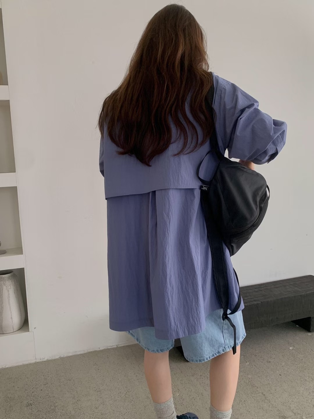 AN STAND韓國代購女裝新款休閑熱賣人氣時尚職業長款風衣AN STAND-2件起長款風衣