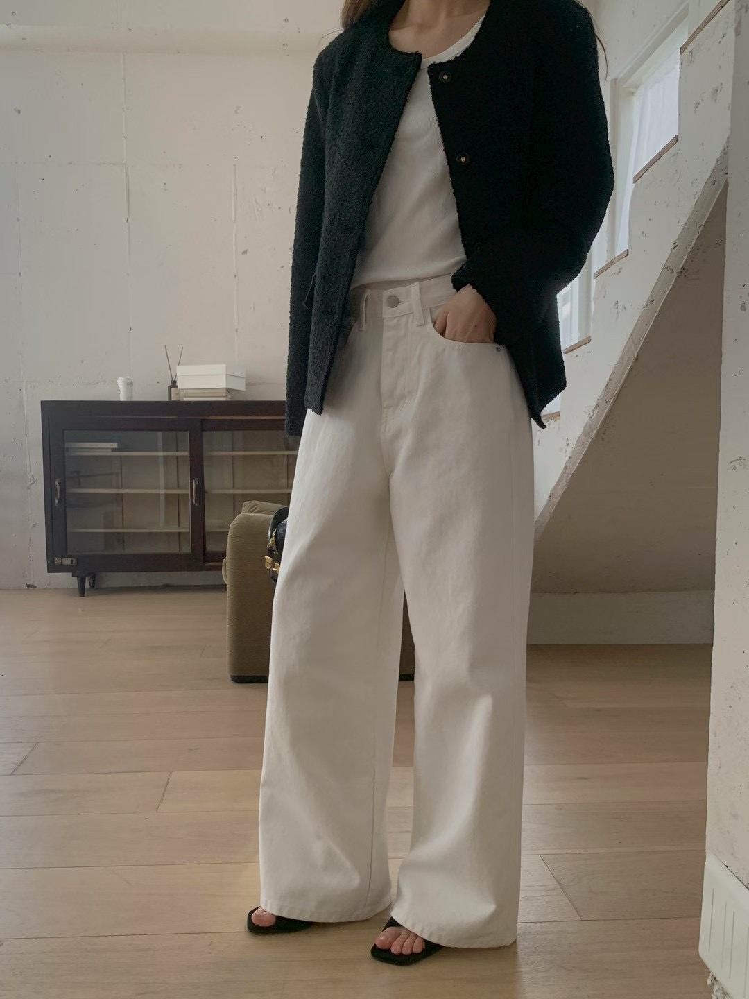 AN STAND東大門實拍女裝新品推薦熱賣休閑人氣牛仔褲帆布AN STAND-2件起牛仔褲