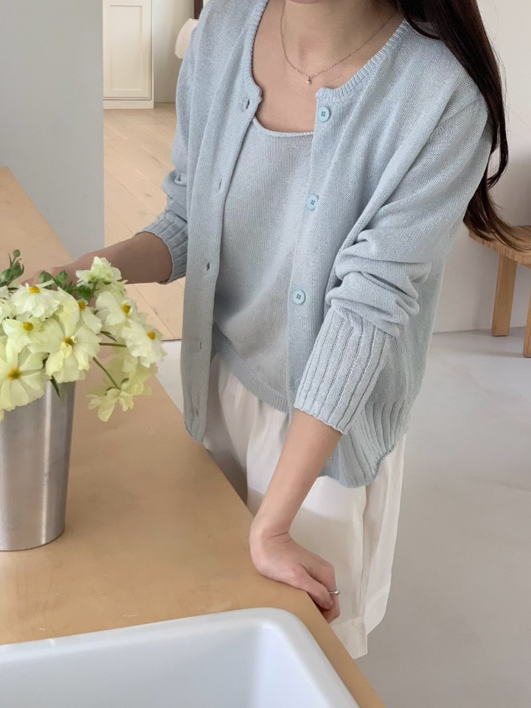 AN STAND韓國直郵女士新款休閑職業真品人氣套裝羊毛衫開襟AN STAND-2件起套裝圖色3