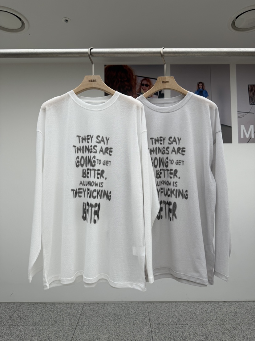 MADE-P韓國代購女裝新款人氣職業26春夏推薦休閑長袖T恤MADE-P長袖T恤