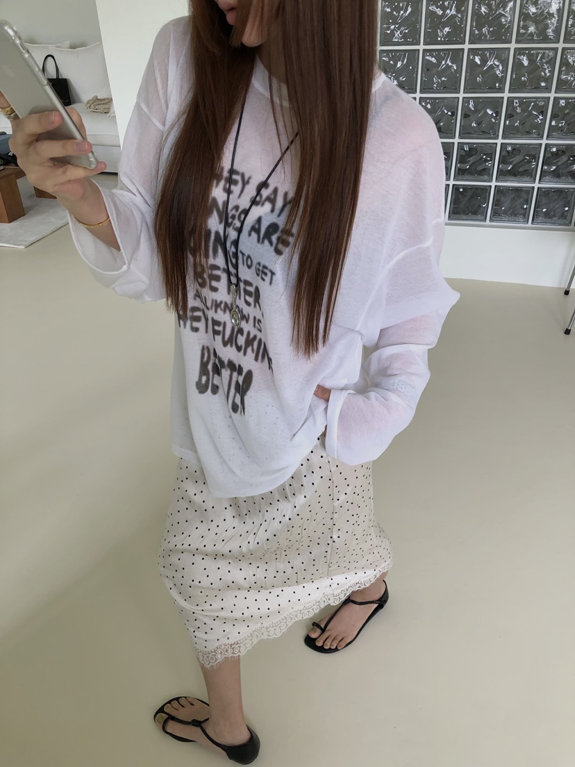 MADE-P韓國代購女裝新款人氣職業26春夏推薦休閑長袖T恤MADE-P長袖T恤