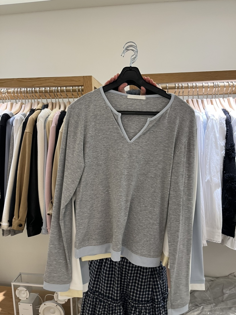 TIZZI韓國直郵實拍女士新款人氣熱賣推薦26春夏時尚長袖T恤TIZZI長袖T恤圖色2