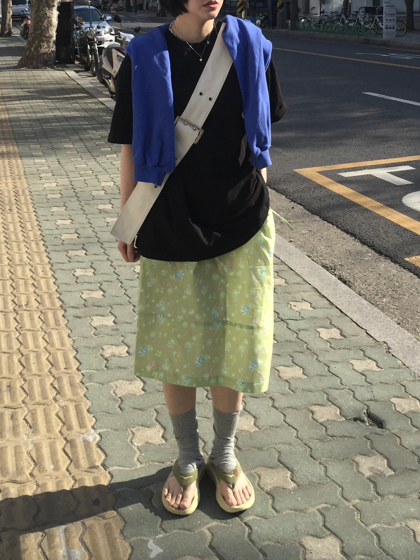 ARCHIVE-P韓國直郵實拍女裝新款26春夏半身裙中短裙花朵ARCHIVE-P半身裙/中短裙