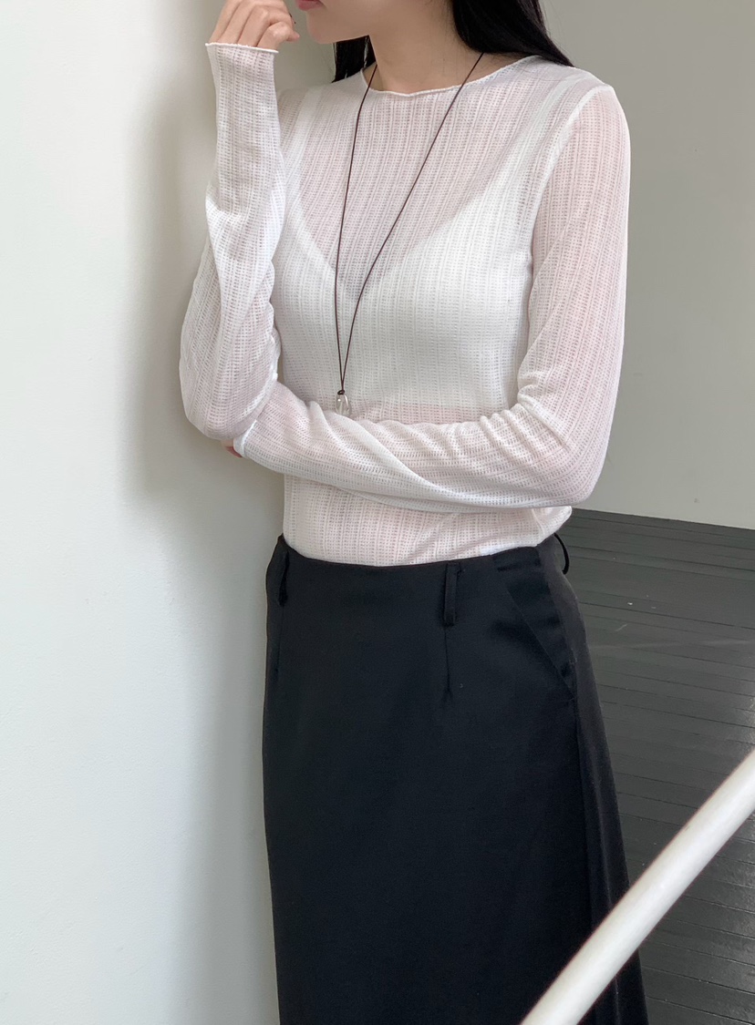 BINUS韓國直郵實拍女裝新品職業時尚推薦休閑熱賣長袖T恤BINUS長袖T恤