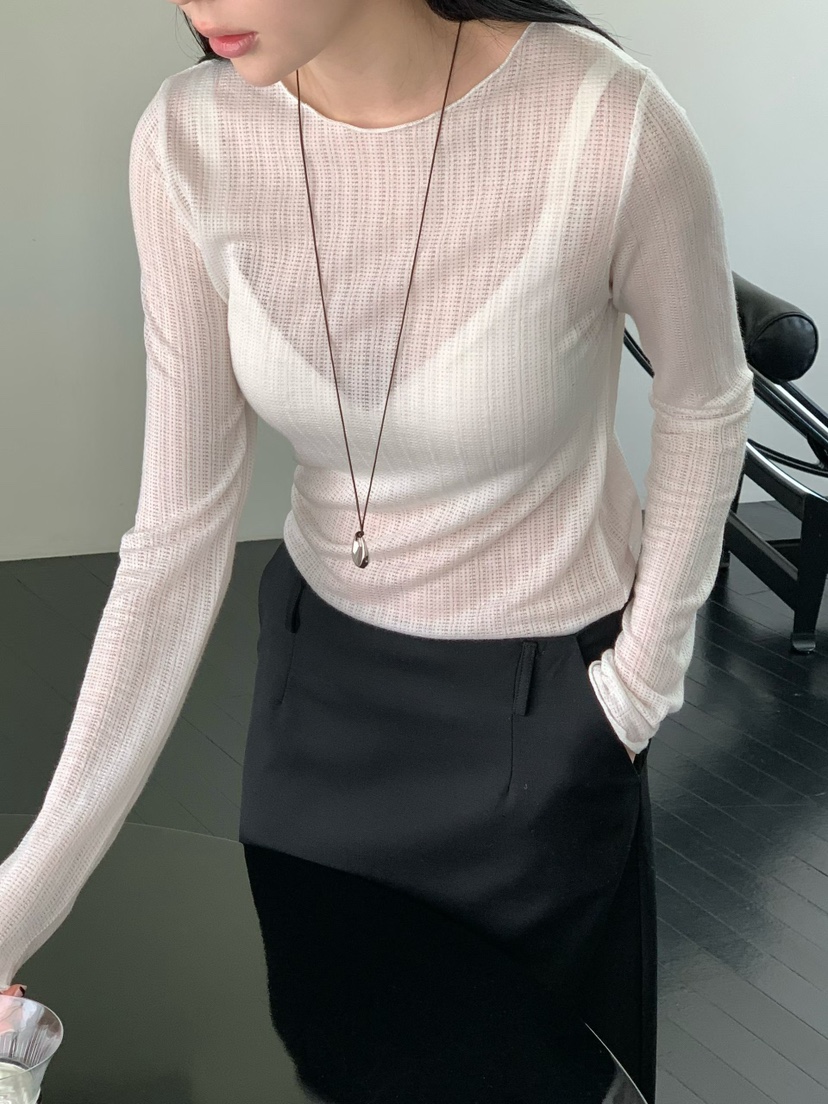 BINUS韓國直郵實拍女裝新品職業時尚推薦休閑熱賣長袖T恤BINUS長袖T恤圖色2