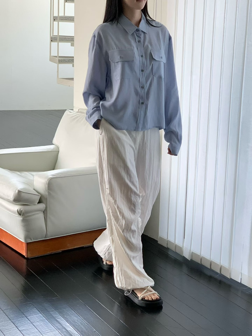 BINUS東大門代購女裝新品人氣休閑真品時尚襯衫蕾絲衫口袋BINUS襯衫/蕾絲衫