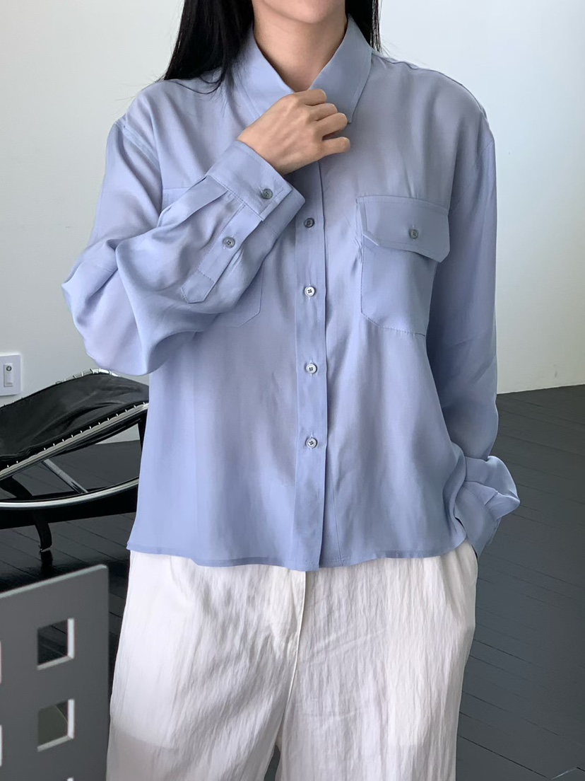 BINUS東大門代購女裝新品人氣休閑真品時尚襯衫蕾絲衫口袋BINUS襯衫/蕾絲衫