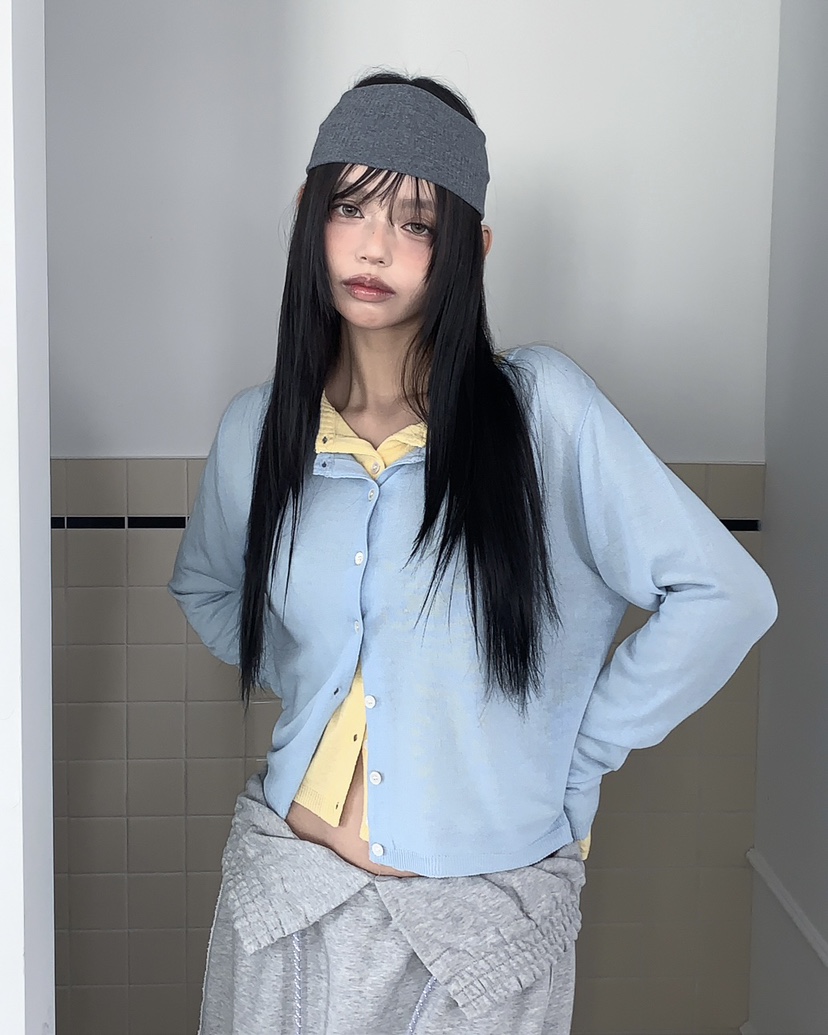 LIVE AID-P東大門直郵女士新款真品推薦針織衫亞麻開衫LIVE AID-P針織衫