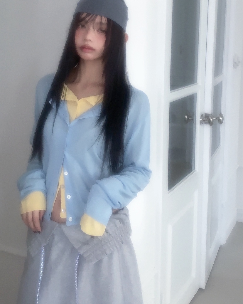 LIVE AID-P東大門直郵女士新款真品推薦針織衫亞麻開衫LIVE AID-P針織衫