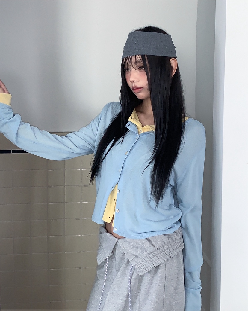 LIVE AID-P東大門直郵女士新款真品推薦針織衫亞麻開衫LIVE AID-P針織衫