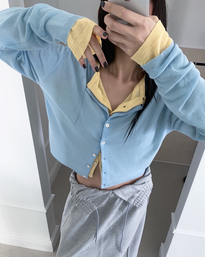 LIVE AID-P東大門直郵女士新款真品推薦針織衫亞麻開衫LIVE AID-P針織衫