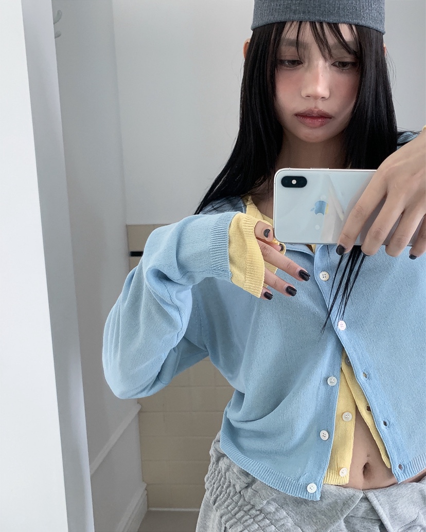 LIVE AID-P東大門直郵女士新款真品推薦針織衫亞麻開衫LIVE AID-P針織衫