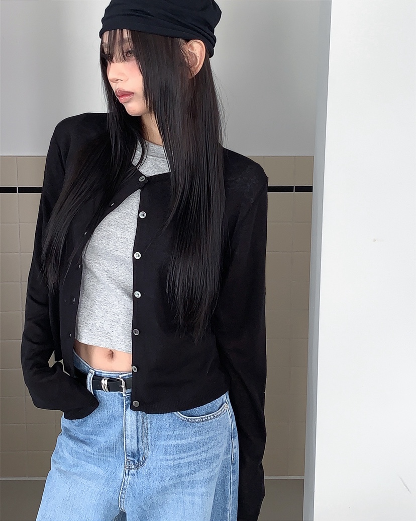 LIVE AID-P東大門直郵女士新款真品推薦針織衫亞麻開衫LIVE AID-P針織衫