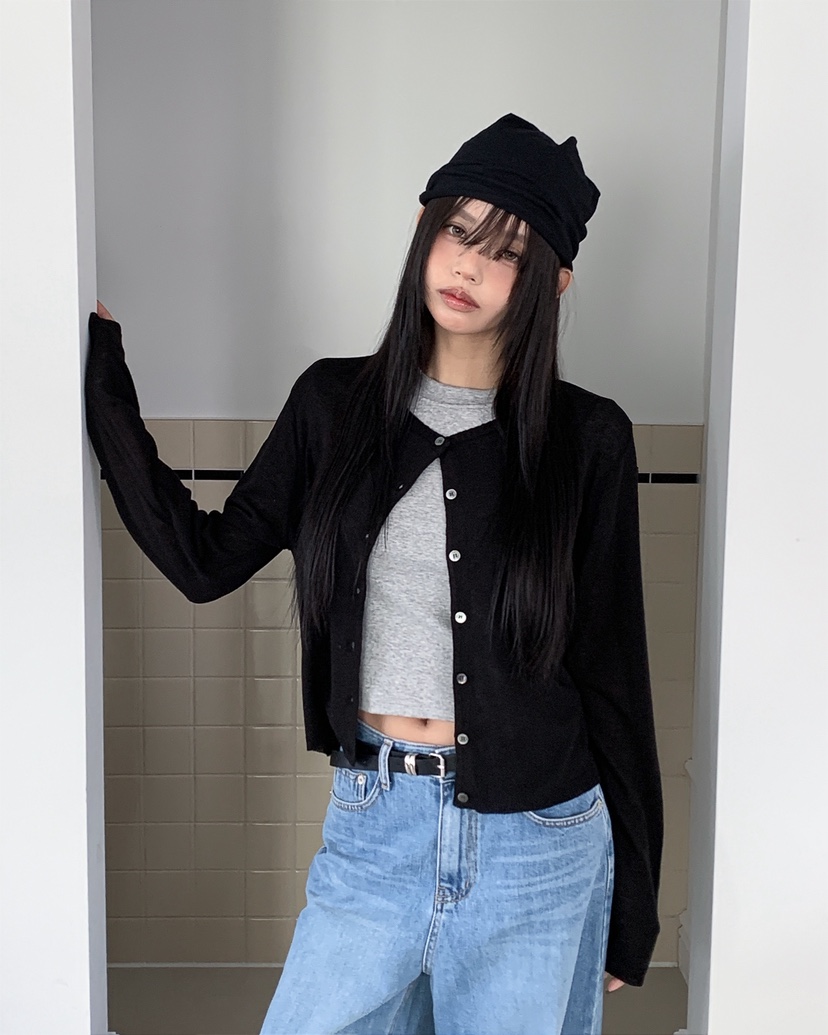 LIVE AID-P東大門直郵女士新款真品推薦針織衫亞麻開衫LIVE AID-P針織衫