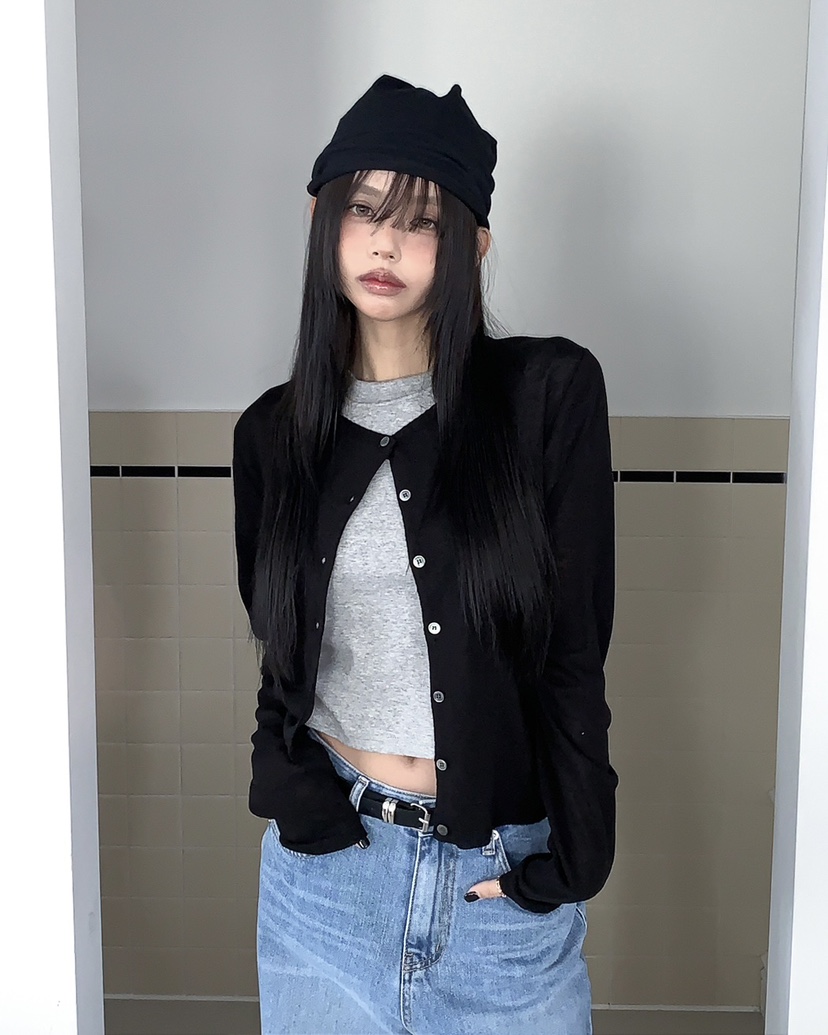 LIVE AID-P東大門直郵女士新款真品推薦針織衫亞麻開衫LIVE AID-P針織衫