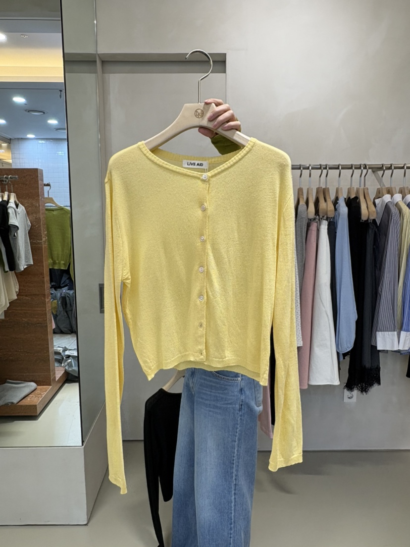 LIVE AID-P東大門直郵女士新款真品推薦針織衫亞麻開衫LIVE AID-P針織衫圖色2