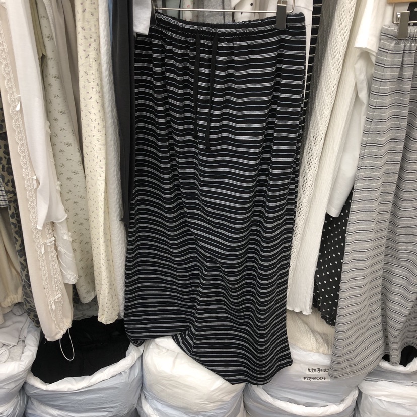 BREEZE韓國直郵女士新品人氣休閑真品職業推薦26春夏長裙條紋BREEZE長裙圖色2