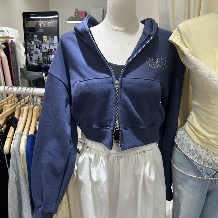 ABBEYLEE東大門直郵女裝新品推薦人氣時尚夾克拉鏈連帽衫ABBEYLEE夾克圖色2