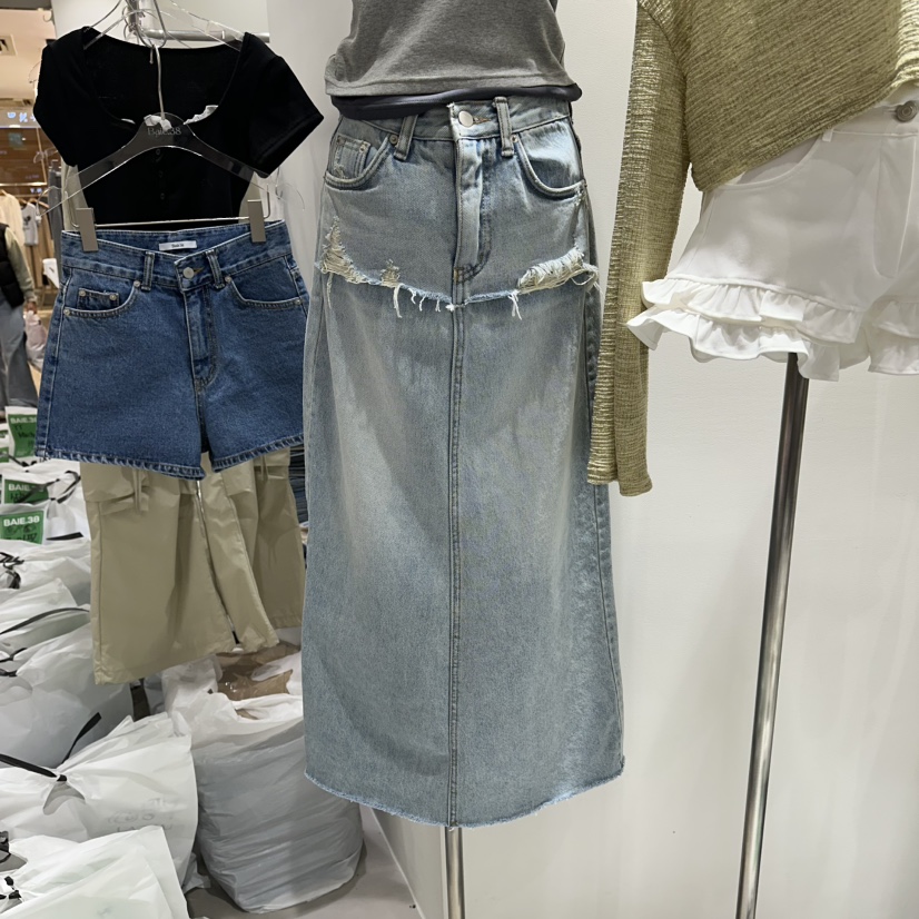 BAIE.38韓國代購女士新款26春夏職業人氣時尚熱賣長裙疊穿BAIE.38長裙