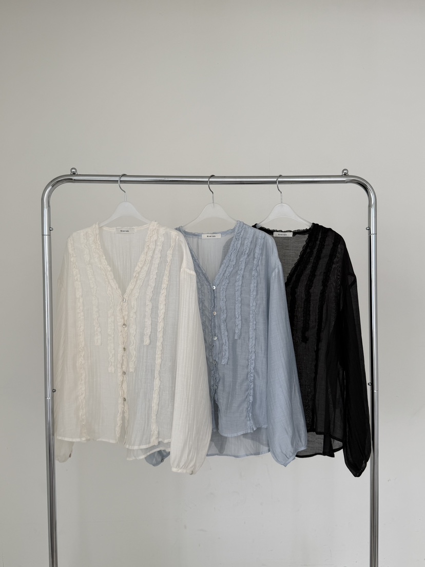 RIVER RAIN韓國直郵女士新品推薦26春夏休閑時尚襯衫蕾絲衫RIVER RAIN襯衫/蕾絲衫