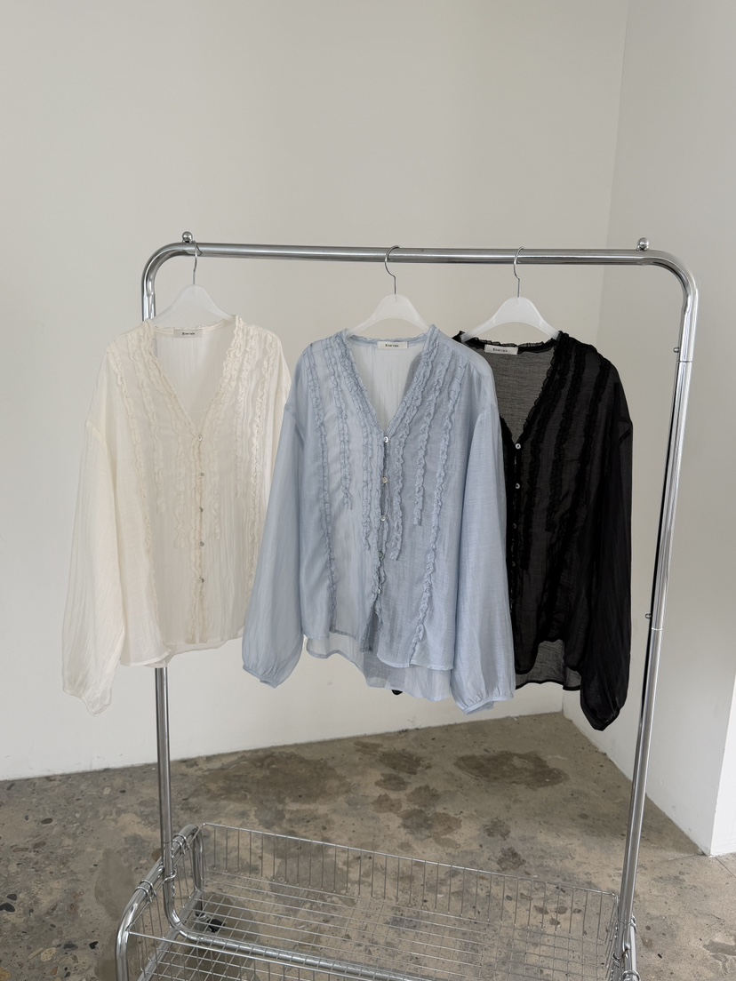 RIVER RAIN韓國直郵女士新品推薦26春夏休閑時尚襯衫蕾絲衫RIVER RAIN襯衫/蕾絲衫