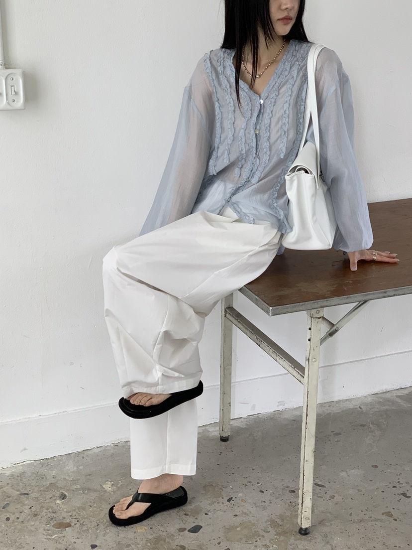 RIVER RAIN韓國直郵女士新品推薦26春夏休閑時尚襯衫蕾絲衫RIVER RAIN襯衫/蕾絲衫