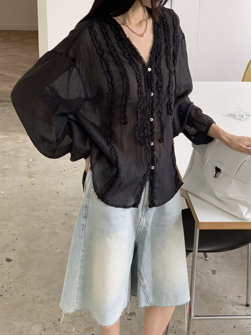 RIVER RAIN韓國直郵女士新品推薦26春夏休閑時尚襯衫蕾絲衫RIVER RAIN襯衫/蕾絲衫