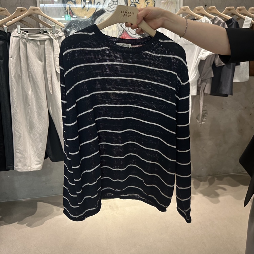 LAMAGIEPIE/LAMAGIE GREY東大門直郵女裝新品時尚針織衫LAMAGIEPIE/LAMAGIE GREY針織衫圖色3深藍色
