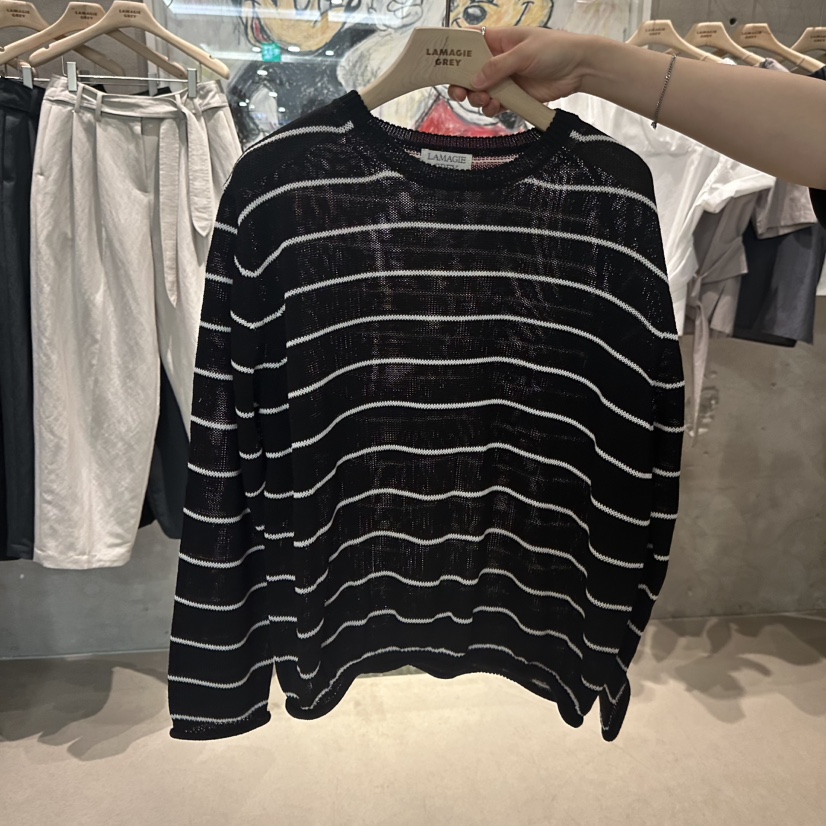 LAMAGIEPIE/LAMAGIE GREY東大門直郵女裝新品時尚針織衫LAMAGIEPIE/LAMAGIE GREY針織衫圖色4黑色