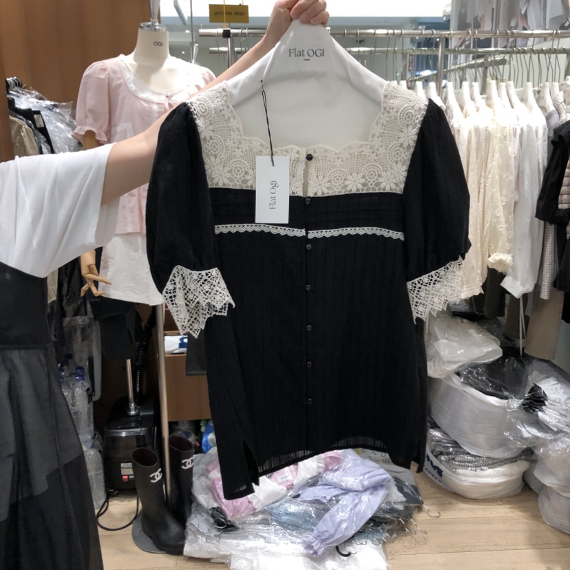 OGI東大門實拍女裝新款時尚推薦人氣熱賣職業真品襯衫蕾絲衫FLat OGI襯衫/蕾絲衫圖色2