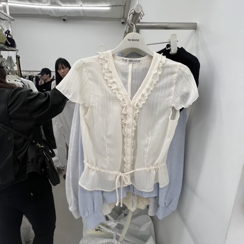 BREATHE東大門實拍女士新款26春夏真品職業推薦襯衫蕾絲衫BREATHE襯衫/蕾絲衫圖色2