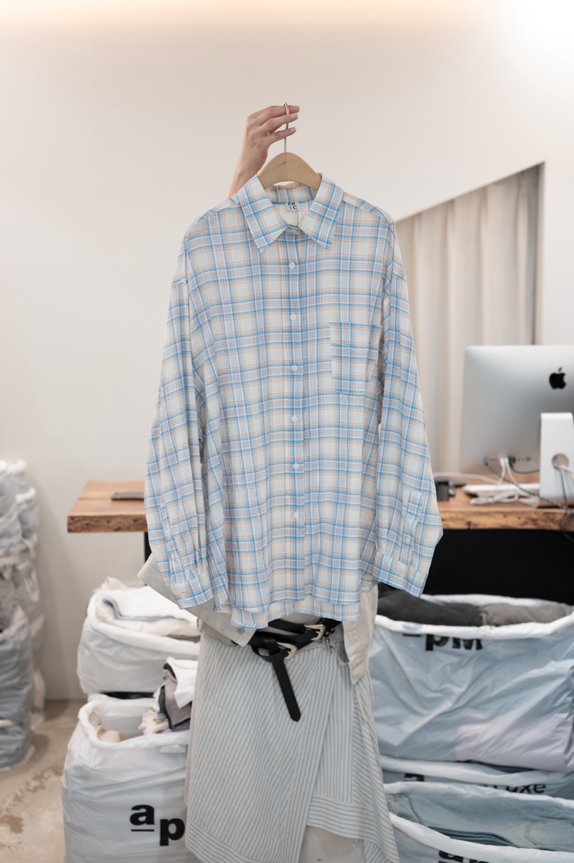 FRIC東大門直郵女裝新品職業26春夏熱賣時尚襯衫蕾絲衫格紋FRIC襯衫/蕾絲衫圖色1