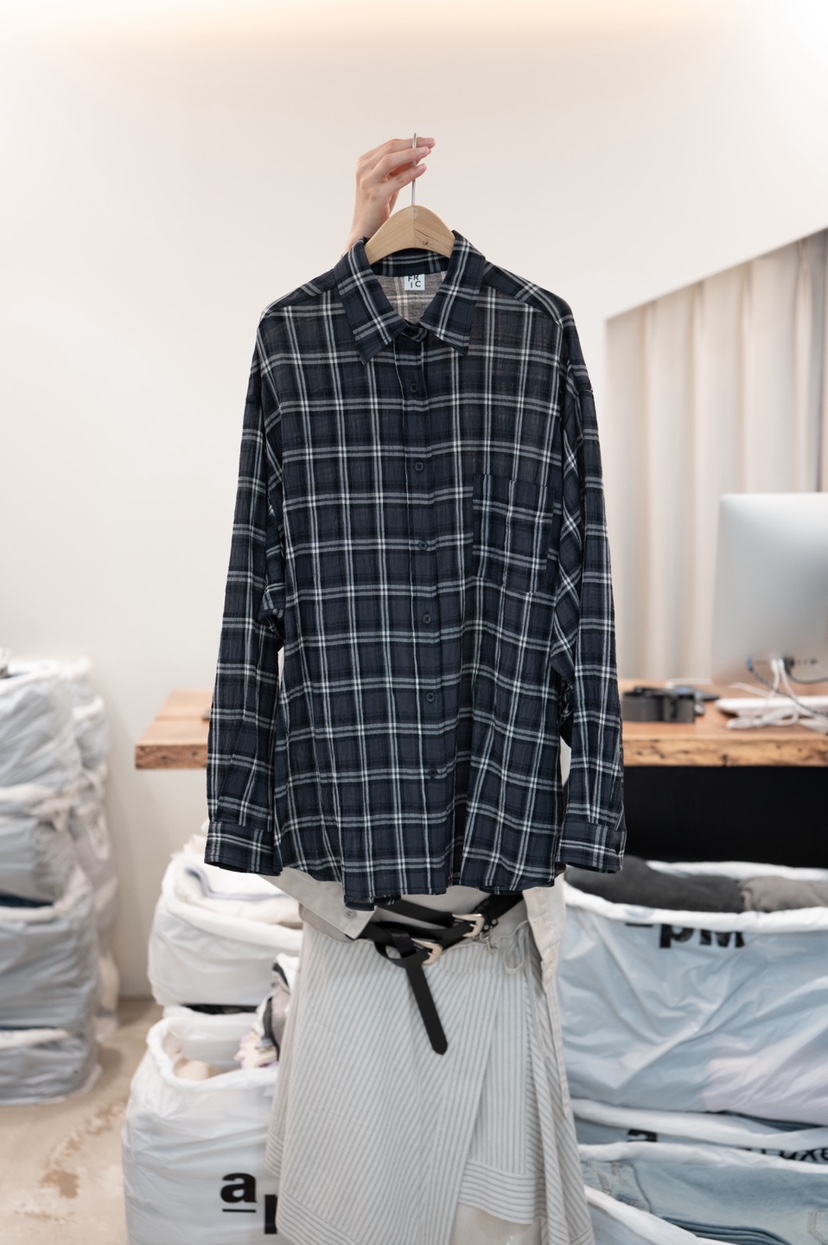 FRIC東大門直郵女裝新品職業26春夏熱賣時尚襯衫蕾絲衫格紋FRIC襯衫/蕾絲衫圖色2