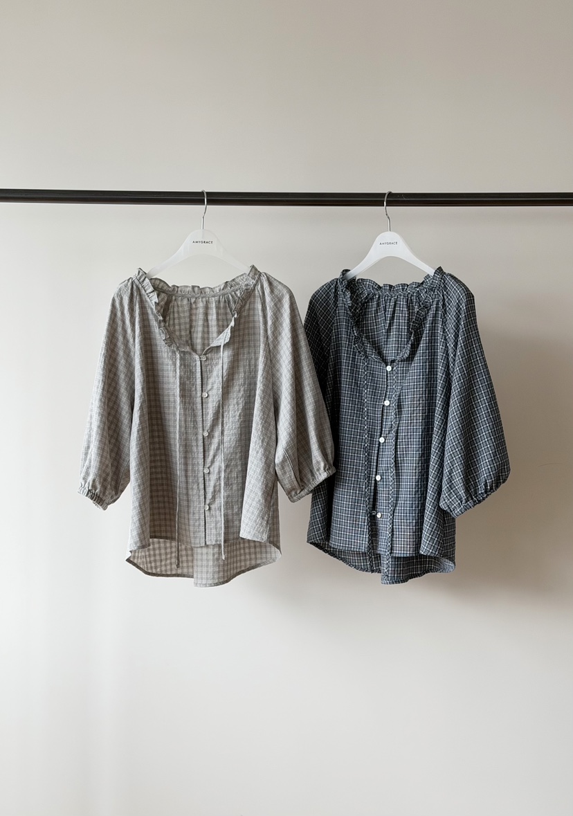 AMY GRACE-A韓國直郵女裝新品休閑熱賣26春夏襯衫蕾絲衫AMY GRACE-A襯衫/蕾絲衫