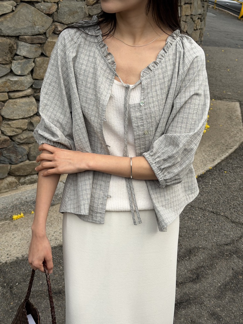 AMY GRACE-A韓國直郵女裝新品休閑熱賣26春夏襯衫蕾絲衫AMY GRACE-A襯衫/蕾絲衫