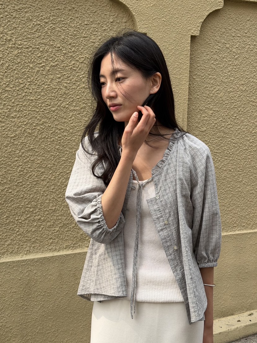 AMY GRACE-A韓國直郵女裝新品休閑熱賣26春夏襯衫蕾絲衫AMY GRACE-A襯衫/蕾絲衫