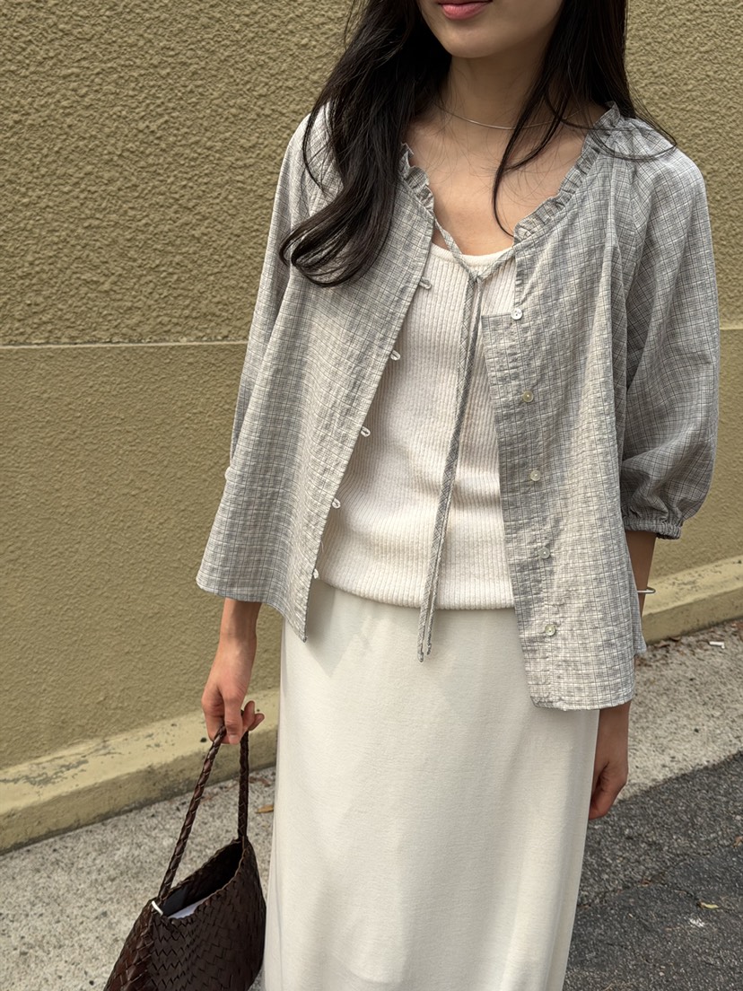 AMY GRACE-A韓國直郵女裝新品休閑熱賣26春夏襯衫蕾絲衫AMY GRACE-A襯衫/蕾絲衫