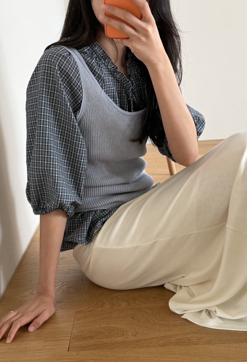 AMY GRACE-A韓國直郵女裝新品休閑熱賣26春夏襯衫蕾絲衫AMY GRACE-A襯衫/蕾絲衫