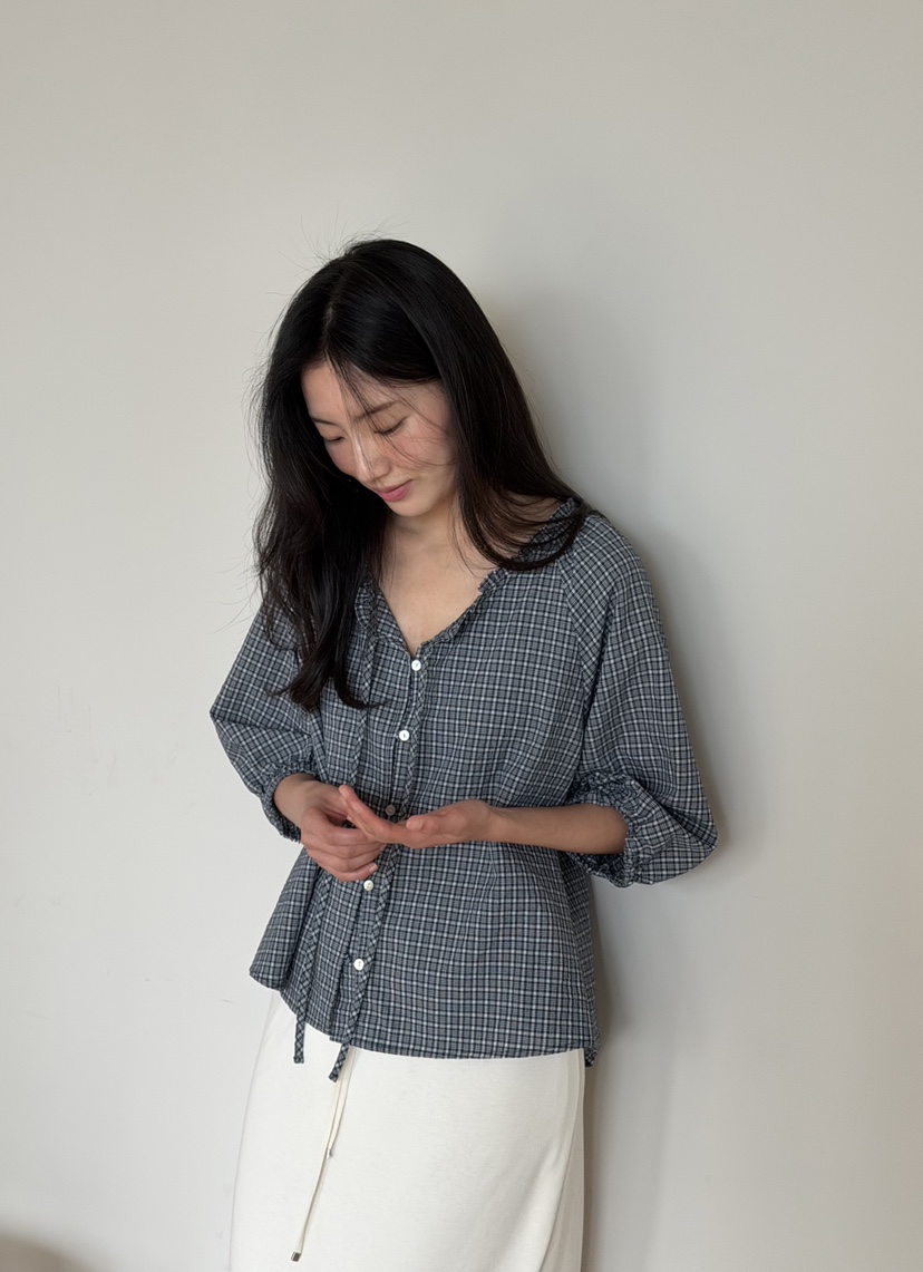 AMY GRACE-A韓國直郵女裝新品休閑熱賣26春夏襯衫蕾絲衫AMY GRACE-A襯衫/蕾絲衫