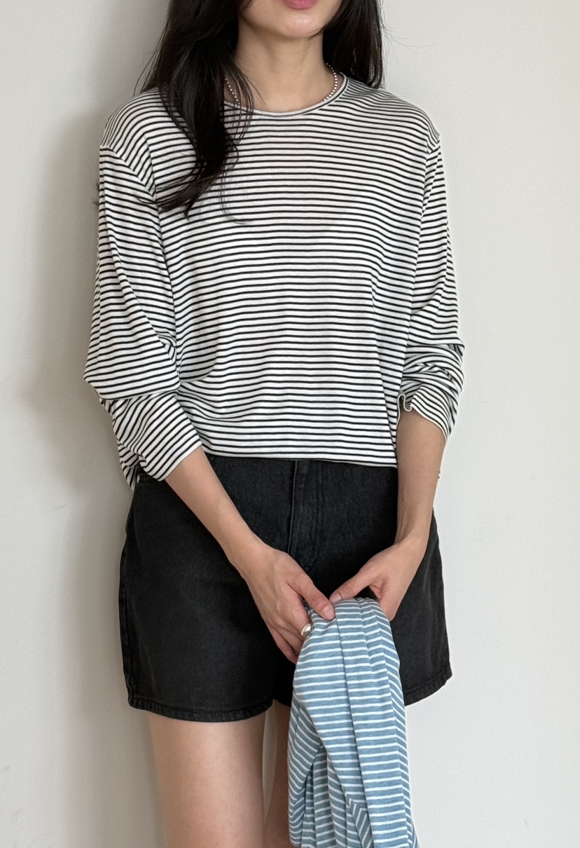 AMY GRACE-A東大門代購女裝新品推薦熱賣26春夏長袖T恤AMY GRACE-A長袖T恤